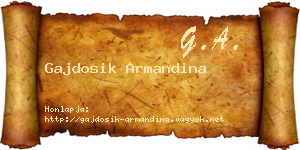 Gajdosik Armandina névjegykártya